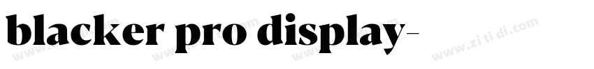 blacker pro display字体转换 blacker pro display字体转换